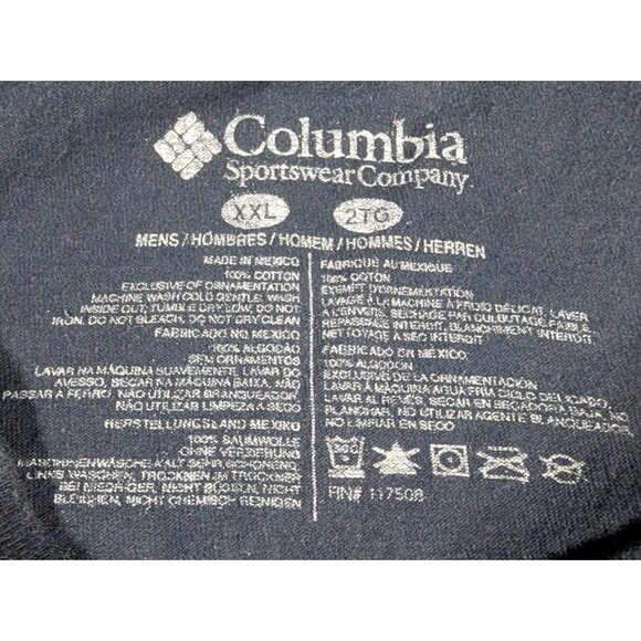 Columbia T Shirt XXL Colorado Mountains Graphic Logo Blue Outdoors Hiking - Picture 3 of 6